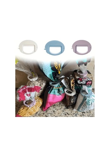 Trendooze Gaojunshop01 Mavi Saklama Klipsi Sızdırmaz Pastel Yarı Daire Klips Dayanıklı