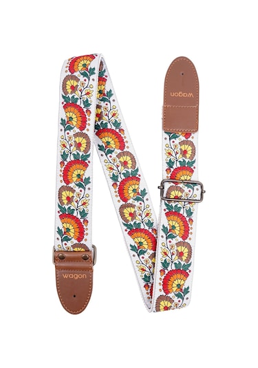 Wagon Straps Vintage Serisi Gitar Askısı - Flower Rainbow