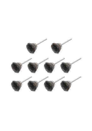 Sones 10 Adet Tel Fırça Metal Kireç Çözücü Cila Fırçası Oksit Tabakasını Kaldırmak İçin Düz Cila Fırçası, Stil: Kase Şekli 3 25mm