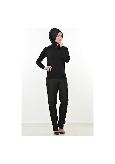 Soralline Kadın Okul Pantalonu 1659 Siyah Siyah