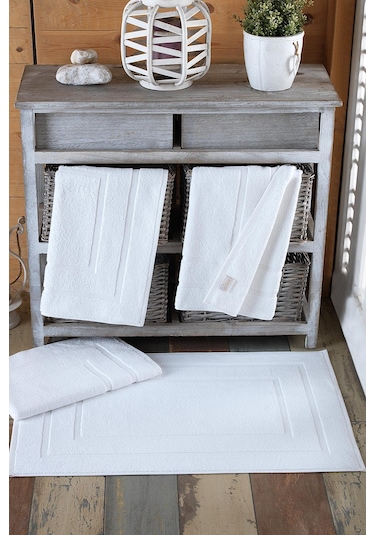 Varol 4 Adet Odelia Serisi Ayak Havlu 50X70 200Gr Beyaz