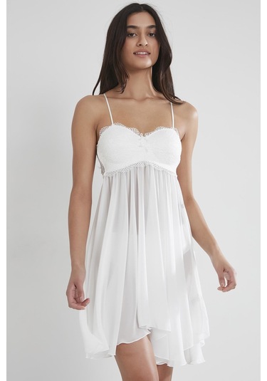 Pierre Cardin Şifon Dantelli Gecelik - 880 001