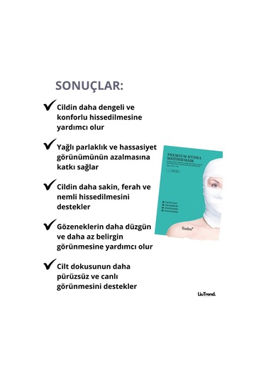 Sudee Premium Hydra Soother Mask 30 Ml Yorgun Ciltler İçin Rahatlatıcı Maske
