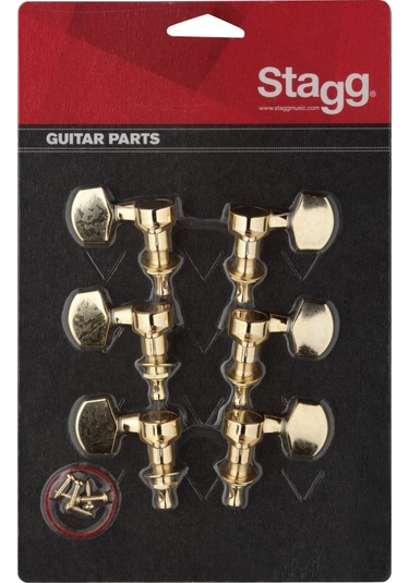 Stagg Elektro Gitar Burgu Takımı Gold 3l+3r Kg371gd