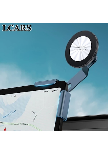 Honeybeeshop Yc26 P10s Plastik Model Araba Telefon Tutucu Alüminyum Taban Manyetik Navigasyon Braketi Titreşim Önleyici Tesla Model Y 3 Ekran Uyumlu