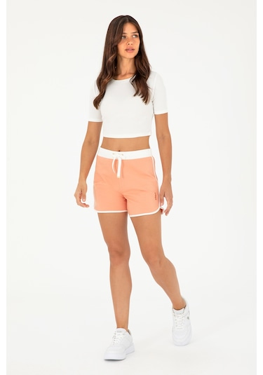 U.s. Polo Assn. Kadın Somon Şort Örme 50285890-vr047 Somon
