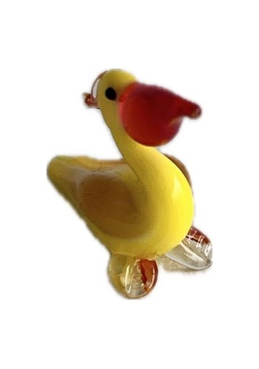 El Yapımı Mini Murano Cam Ördek Biblo A151-08