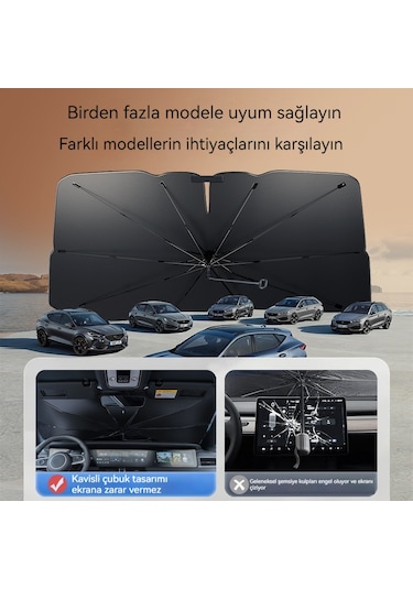 Katlanır Araç Ön Camı Güneşlik Büyük Altın 01