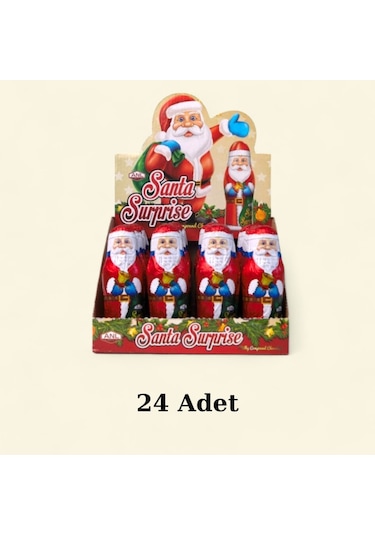 24 Adet Noel Baba Figür Çikolata