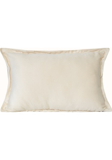 Koza Home İbiza Krem Kadife Yastık 30x50 5012