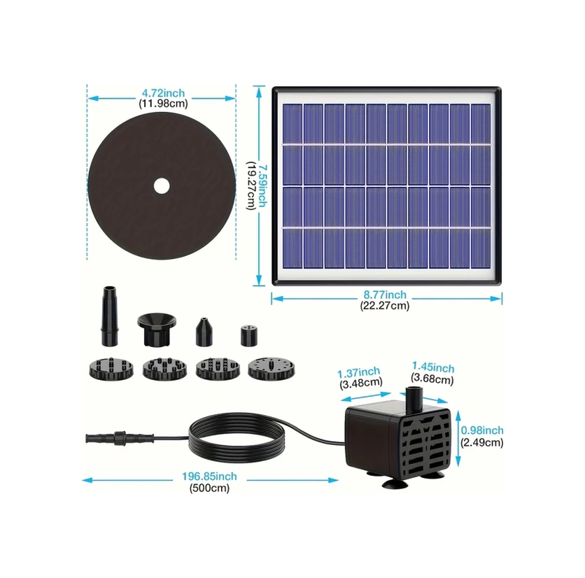 Willowhaven Güneş Enerjili 2 5w Şarjsız Su Çeşmesi Kuş Banyoları Bahçeler Havuzlar İçin Yüzer Tasarım