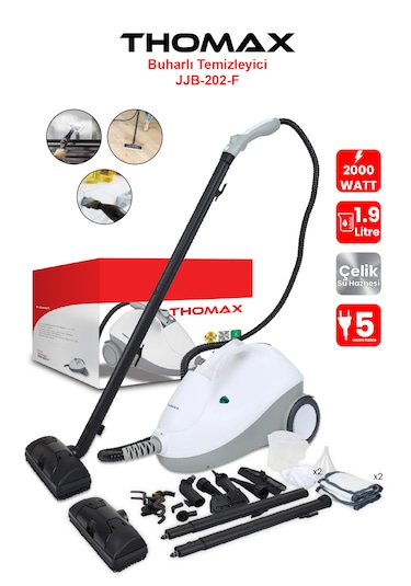 Thomax 2000 W 1.9 L Çok Fonksiyonlu Buharlı Temizleyici