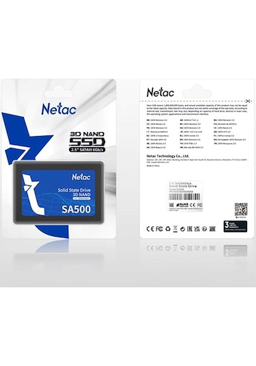 Netac SA500 2.5" 512 GB 520/450 MB/S SATA 3 SSD