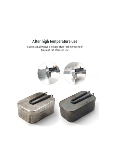 Kamp Öğle Yemeği Kutusu Katlanır Kolu Alüminyum Kamp Y25197w-l L Beyaz