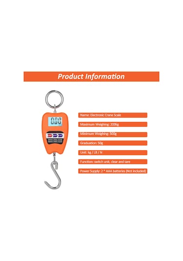 Doğru Sensörler İle 440lb Dijital Asılı Terazi El Tipi 200kg Mini Vinç Kantarı Çiftlik Avcılık Balıkçılık İçin Kancalar İle Açık Çiftlik Büyük Bagaj