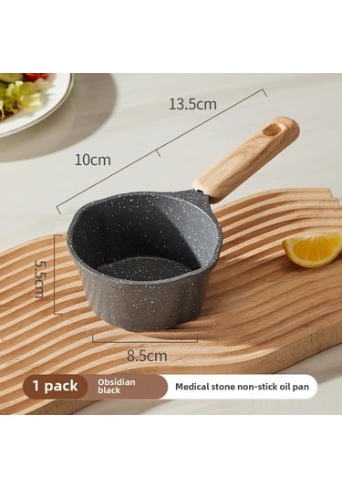 Dianziye Küçük Mutfak Tahta Tencere: Non-stick Mutfak Tahta, Sıvı Yağ, Sıcak Yağ, Küçük Omlet Tencere, Gaz Ocağı İçin Kara Mutfak Tahta, Sadece Gaz Diğer