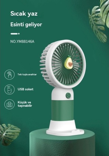 Cacaohandheld Portable, Small Fan, Usb Charging Wireless Student, Handheld Fan, Fruit Shape 5326 Sarı