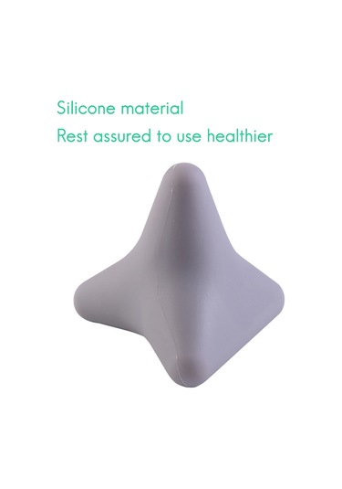 Anjiexun Silikon Masaj Konisi Katı Top Psoas Kas Gevşetme Sırt Ayak Yogası 1 Gri