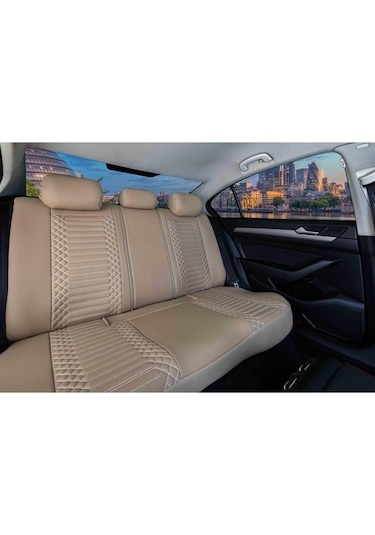 Volkswagen Touran Lüx Deri Oto Koltuk Kılıfı Ön/Arka Set (493905207)