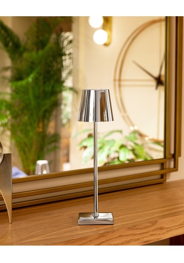 Madame Coco Bonar Dokunmatik Abajur Abjr000000001510x10x38 Cm-gümüş Diğer