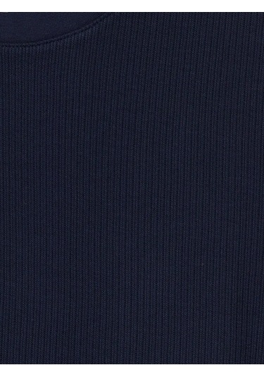 Lc Waikiki Lacivert Regular Fit Bisiklet Yaka Fitilli Erkek Tişört