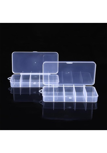 Boncuk Takı İçin Taşınabilir Şeffaf Plastik Saklama Kutusu Bölme Konteyner