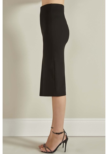 Taş Detaylı Siyah Örme Etek Siyah