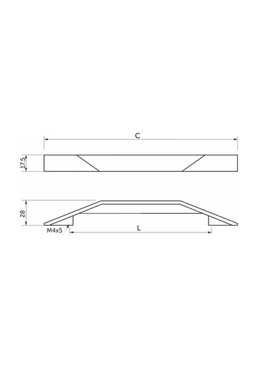 Aksmebel Mobilya Kolu Tipi Düğme 215 160 Mm Nikel 1 Adet Komodin 307777058 Siyah