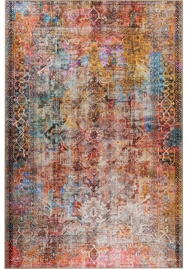 Fusion Modern Dokuma Taban Dekoratif Renkli Halı (Al 101)