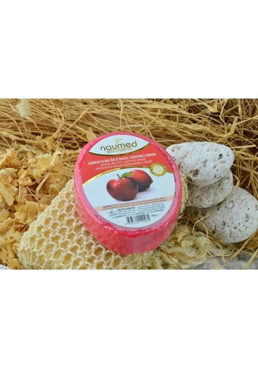 Kırmızı Elma Özlü Batık Ve Çilek Bacak Onarımına Yardımcı Doğal Süngerli Sabun 130gr Elma