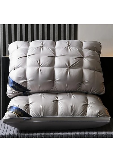 Trendooze Sunshine022 Mavi Lüks Uzatma King Yastık Omurga Desteği Yıkılabilir Açık Mavi