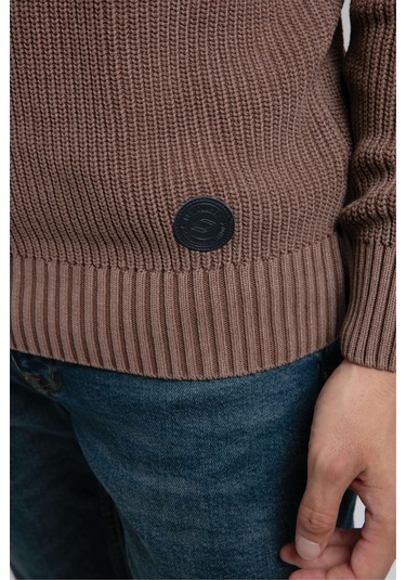 Wilson Erkek O Yaka Kazak-21853 Kahverengi