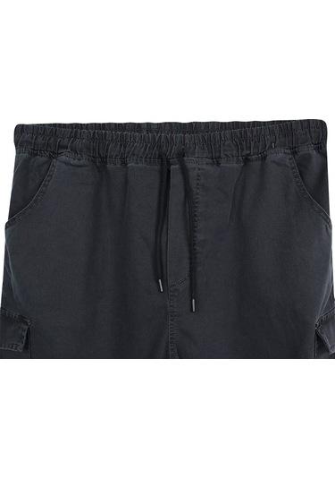 Erkek Büyük Beden 100-156 Kilo Arası İçin Uygun Kargo Cepli Jogger Kot Pantolon Antrasit