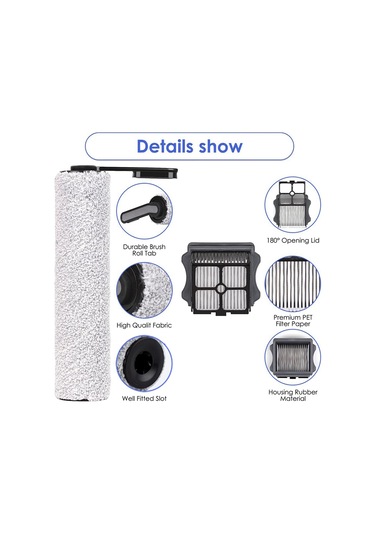 Xiaaokeji Tineco Floor One S5 İçin Yedek Fırça Silindirleri Ve Hepa Filtreleri