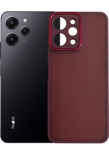 Xiaomi Redmi 12 Kılıf Freya Lazer Lens Kamera Çerçeveli Silikon Kapak