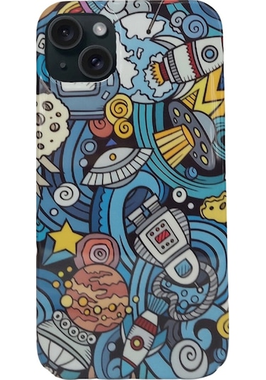 İphone 15 Kılıf Aesir Seri Desenli Sert Kapak