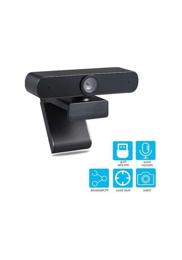 Novahub Mikrofonlu Web Kamerası, Geniş Ekranlı Görüntü Arama Siyah 1080p