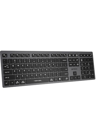 A4 Tech Fstyler Gri Bluetooth + 2.4g Nano Fn Şarjlı Multimedya Klavye