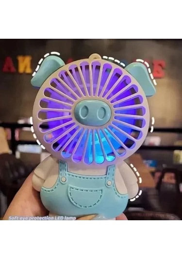 Tongxida Yeni Küçük Sessiz Taşınabilir Fan, Dahili Aydınlatma, Uygun Ev Dekorasyonu İçin