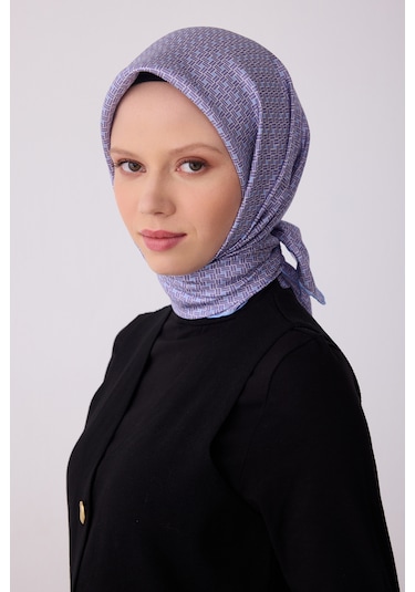Belli Twill İpek Eşarp 4317-36 Mor, Bebe Mavi