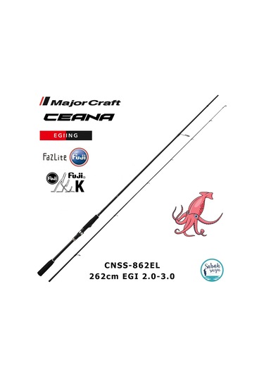 Major Craft Ceana Cnss-862el Eging 262cm Egı 2.0-3.0 2p Spin Kamış