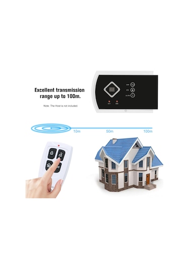 Dianziye 433mhz 1527 Protokolü 4 Tuşlu Kablosuz Kumanda Güvenlik/çıkış/evde/acil - Ağ Geçidi İle Çalışır - Cr2032 Pil Dahil