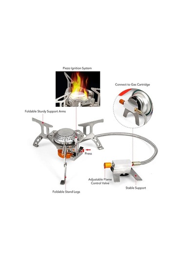 Dancemonkey Açık Hava Sırt Çantasıyla Yürüyüş İçin 3500w Ultra Hafif Kamp Ocağı, Çok Renkli Çok Renkli