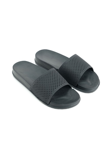 Gezer Kadın Yazlık Eva Islak Zemine Uygun Ev Bahçe Banyo Havuz Terlik Siyah