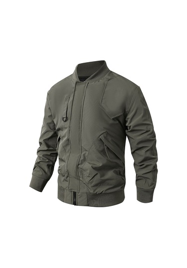 Beyzbol Ceketi, İlkbahar Ve Sonbahar İçin Erkek Günlük Ceketi Yeşil