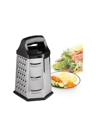 Pazly Taraflı Sebze Rende Paslanmaz Kutusu Gümüş Fonksiyonlu Çok Çelik Beyaz 6 - Oi Beyaz - Gümüş