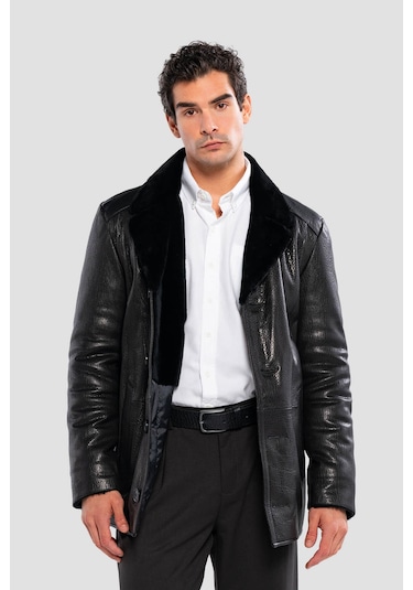 Tamer Tanca Erkek Hakiki Deri Siyah Jumbo Deri Mont 1000 2009 Erk Derımont Sk24/25 Sıyah Jumbo Siyah