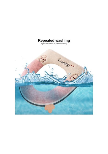 Yeşil Klozet Kapağı Kalınlaşmış Yumuşak Şanslı Karikatür Tavşan Fermuar Kapatma Su Geçirmez Dört Mevsim Evrensel Banyo Klozet Isıtıcı Yastık Pedi