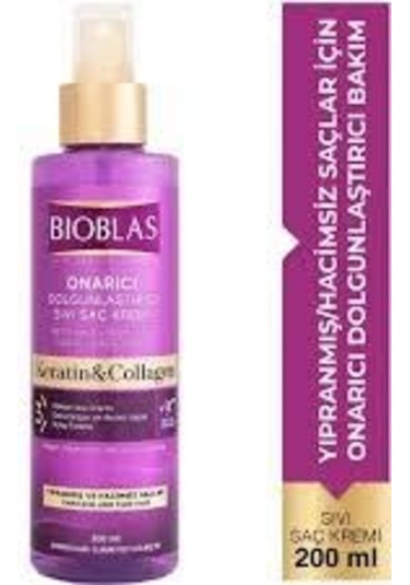 Bioblas Sıvı Saç Kremi Onarıcı Collagen Keratin 200 Ml