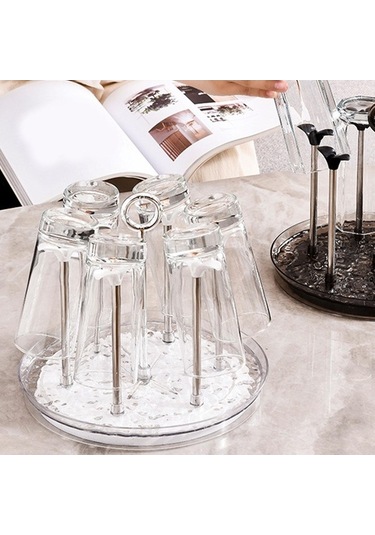 Trendooze Bar Mutfak İçme Standı Beyaz Bardak Kurutma Tezgahı Beyaz